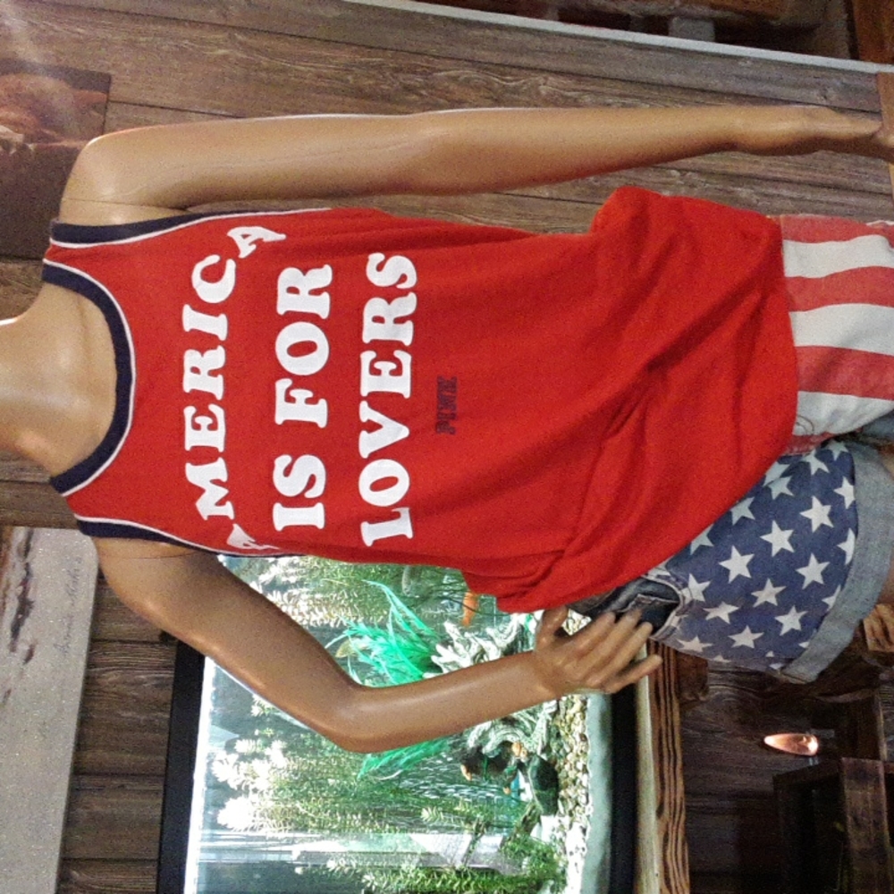 Victoria's Secret Pink Tank Top 4th of July🇺🇸🇺🇸🎆